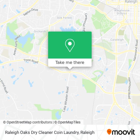 Raleigh Oaks Dry Cleaner Coin Laundry map