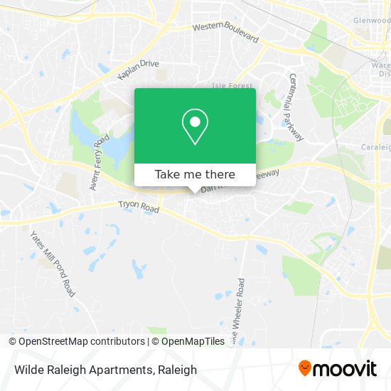 Mapa de Wilde Raleigh Apartments