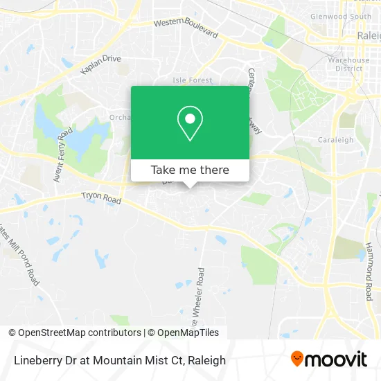 Lineberry Dr at Mountain Mist Ct map