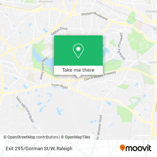 Exit 295/Gorman St/W map