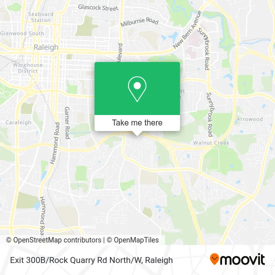 Exit 300B / Rock Quarry Rd North / W map