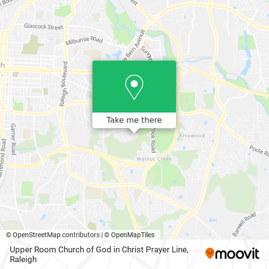 Upper Room Church of God in Christ Prayer Line map