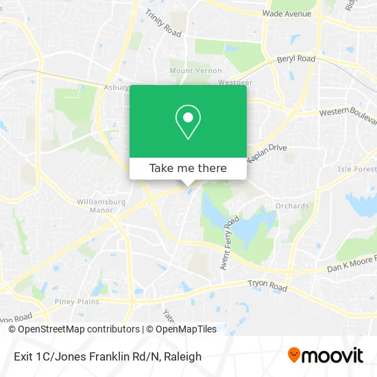 Exit 1C/Jones Franklin Rd/N map