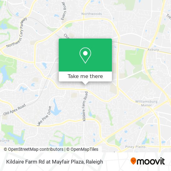Kildaire Farm Rd at Mayfair Plaza map
