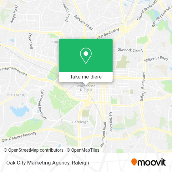 Oak City Marketing Agency map