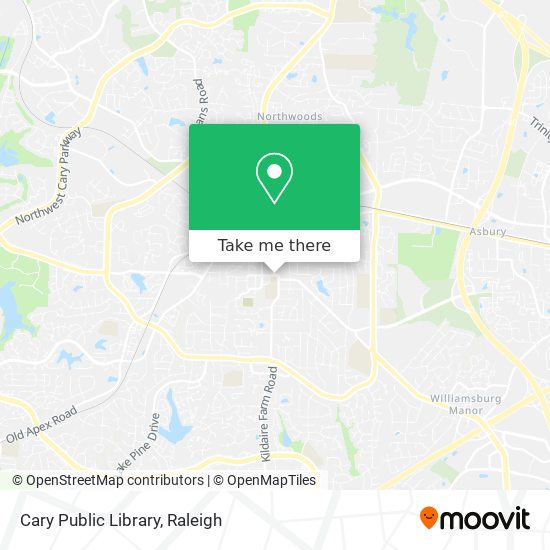 Mapa de Cary Public Library