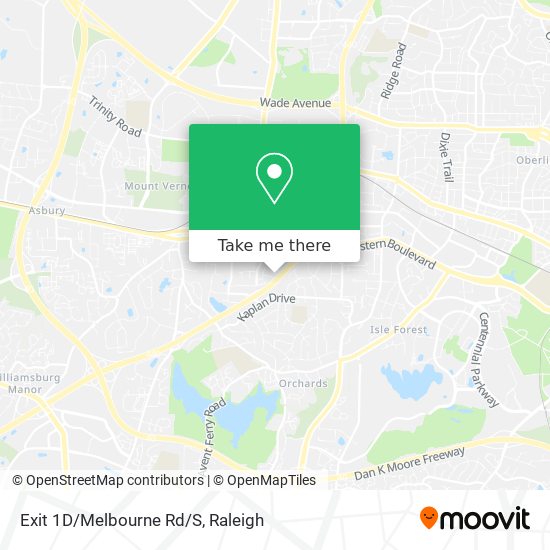 Exit 1D/Melbourne Rd/S map