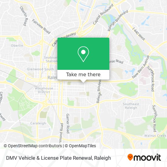 DMV Vehicle & License Plate Renewal map