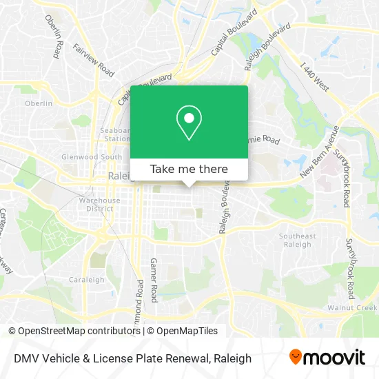 DMV Vehicle & License Plate Renewal map