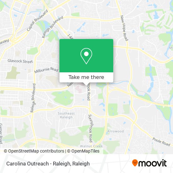 Carolina Outreach - Raleigh map