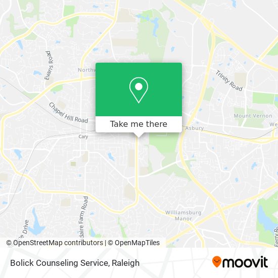 Bolick Counseling Service map