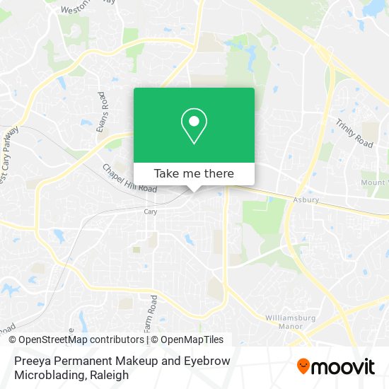Preeya Permanent Makeup and Eyebrow Microblading map
