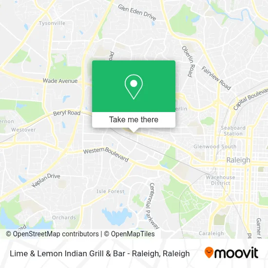 Lime & Lemon Indian Grill & Bar - Raleigh map