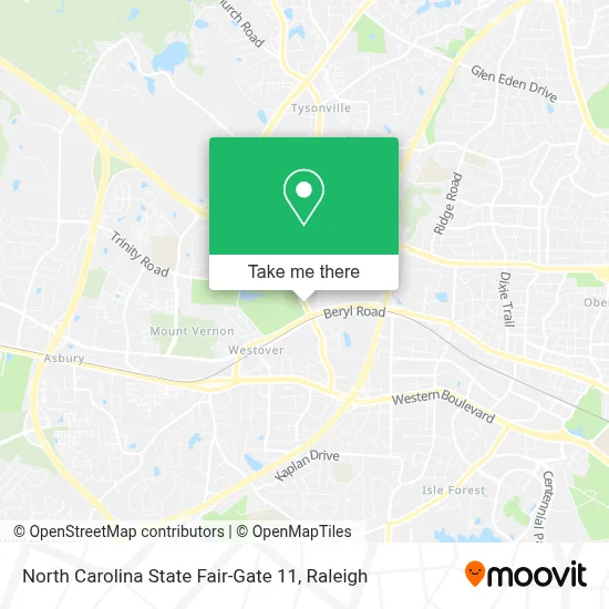 North Carolina State Fair-Gate 11 map