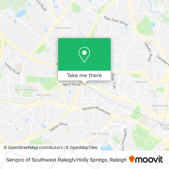 Servpro of Southwest Raleigh / Holly Springs map