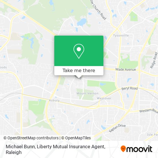 Mapa de Michael Bunn, Liberty Mutual Insurance Agent