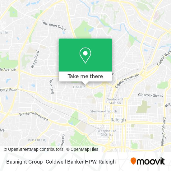 Mapa de Basnight Group- Coldwell Banker HPW