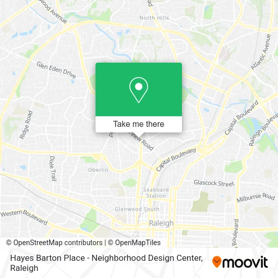 Mapa de Hayes Barton Place - Neighborhood Design Center