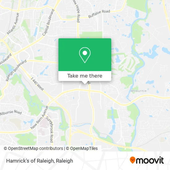 Hamrick's of Raleigh map