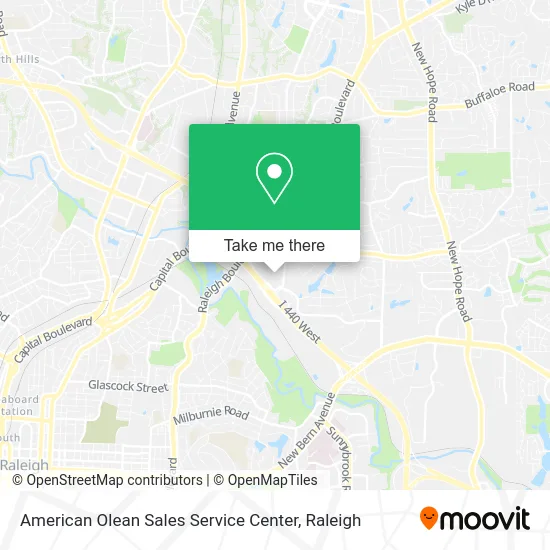American Olean Sales Service Center map