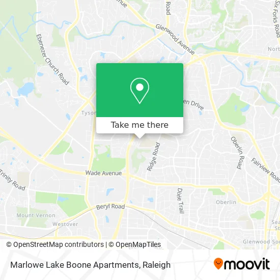 Marlowe Lake Boone Apartments map