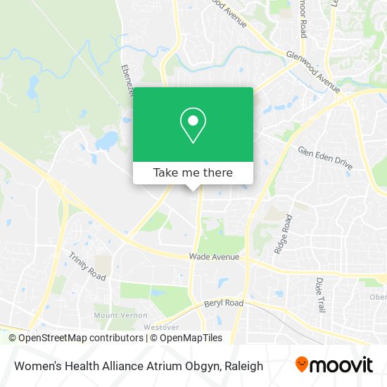 Mapa de Women's Health Alliance Atrium Obgyn