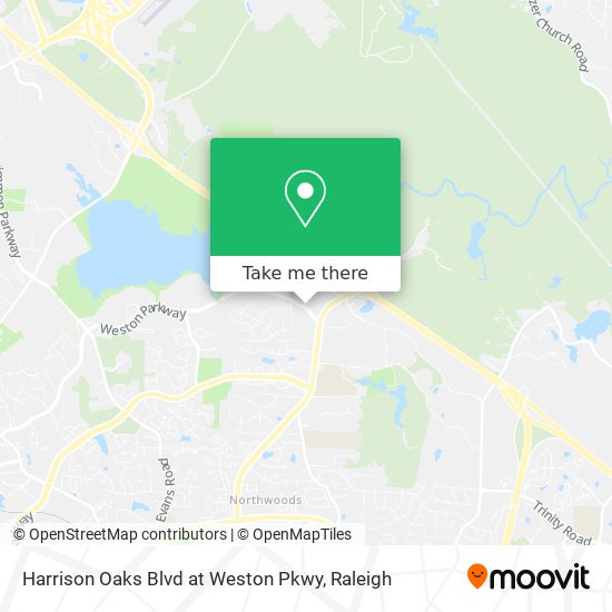 Harrison Oaks Blvd at Weston Pkwy map