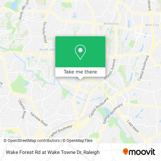 Wake Forest Rd at Wake Towne Dr map