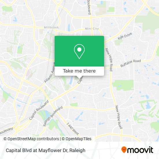 Capital Blvd at Mayflower Dr map
