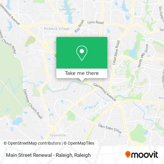 Mapa de Main Street Renewal - Raleigh