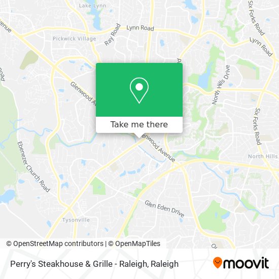 Mapa de Perry's Steakhouse & Grille - Raleigh