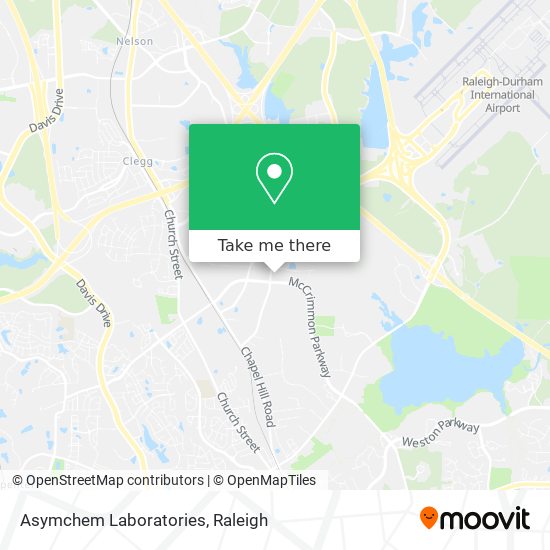 Mapa de Asymchem Laboratories