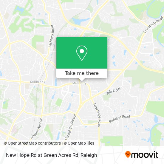 Mapa de New Hope Rd at Green Acres Rd