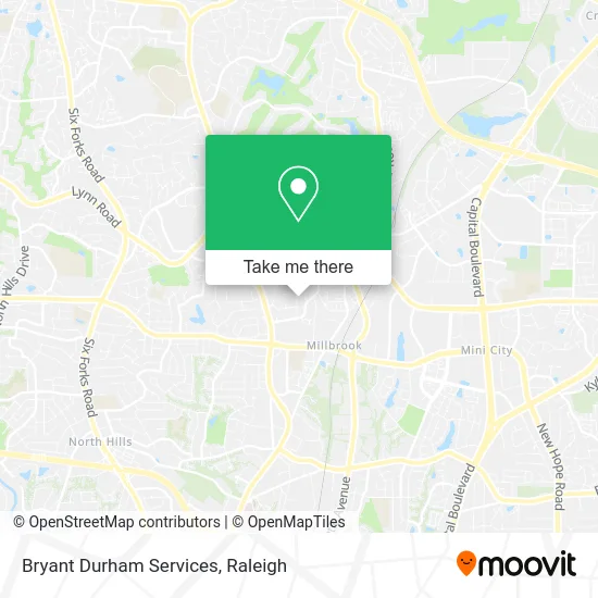 Bryant Durham Services map