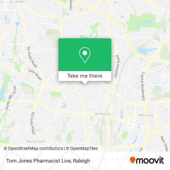 Tom Jones Pharmacist Live map