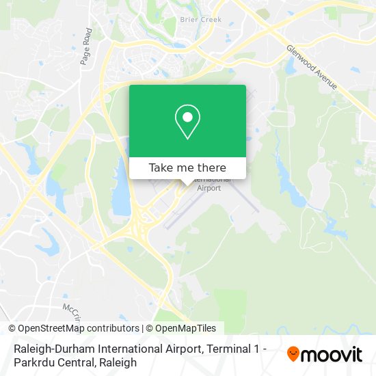 Raleigh-Durham International Airport, Terminal 1 - Parkrdu Central map