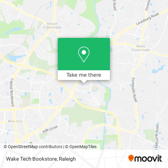 Mapa de Wake Tech Bookstore
