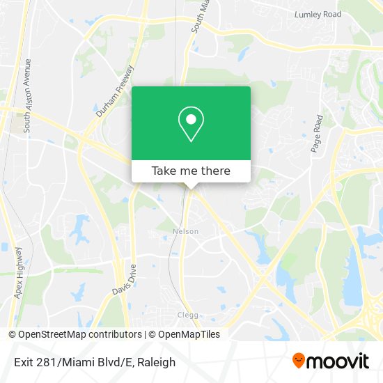 Exit 281/Miami Blvd/E map