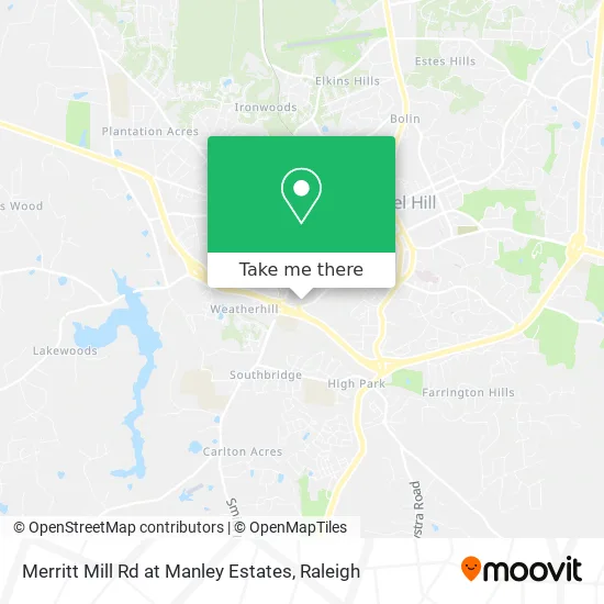 Merritt Mill Rd at Manley Estates map