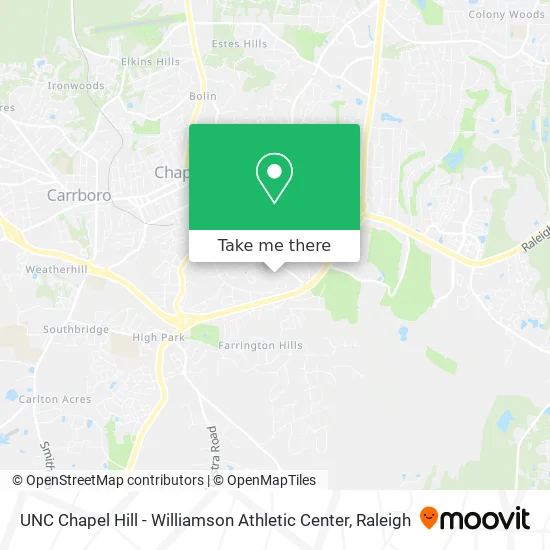 UNC Chapel Hill - Williamson Athletic Center map