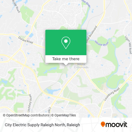 City Electric Supply Raleigh North map