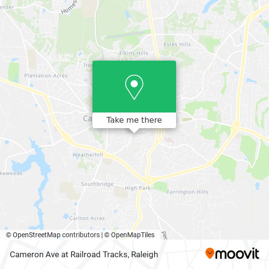 Cameron Ave at Railroad Tracks map