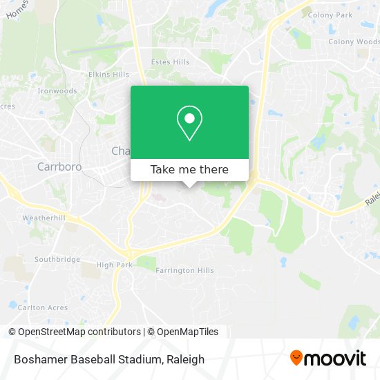 Boshamer Baseball Stadium map