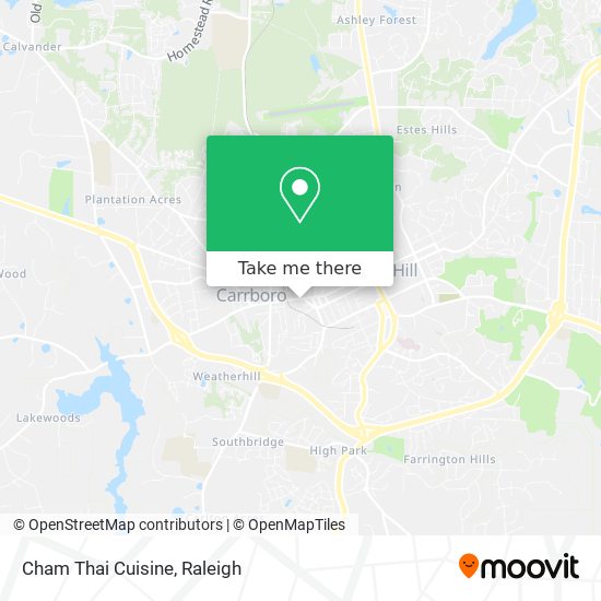 Mapa de Cham Thai Cuisine