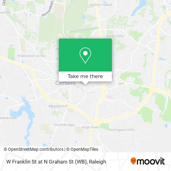 Mapa de W Franklin St at N Graham St (WB)
