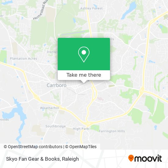 Skyo Fan Gear & Books map
