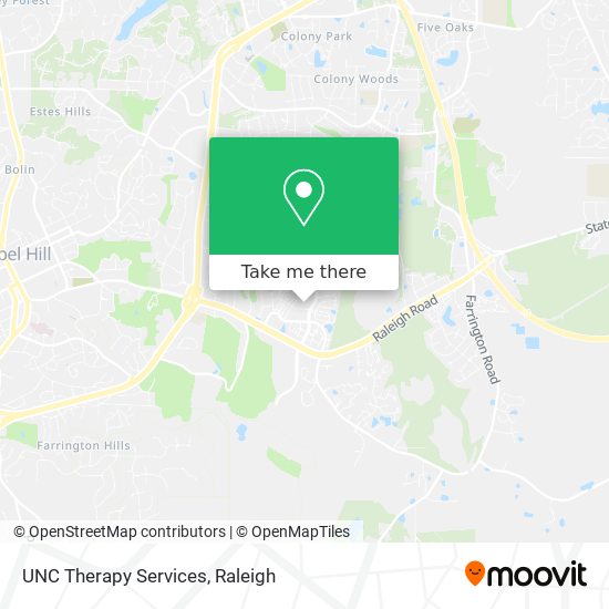 Mapa de UNC Therapy Services