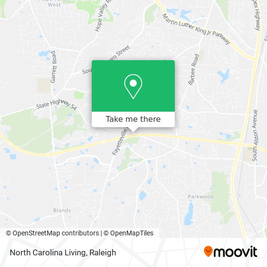 Mapa de North Carolina Living