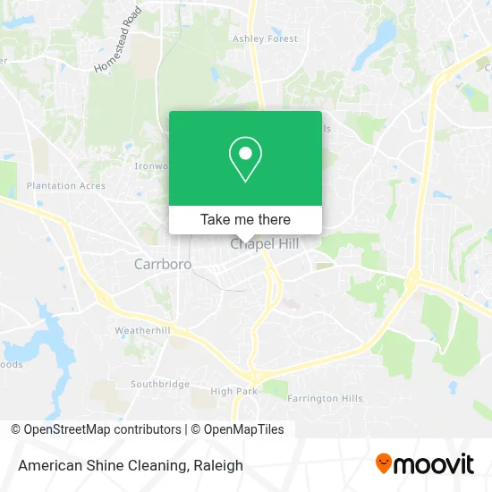 American Shine Cleaning map