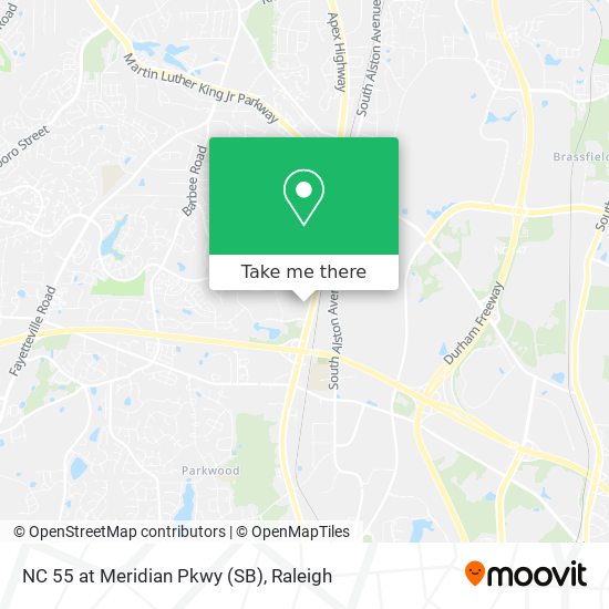 NC 55 at Meridian Pkwy (SB) map